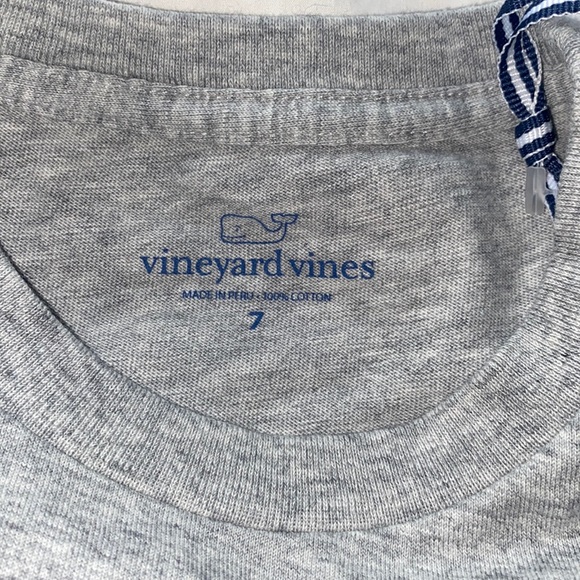 Not 4 Sale Vineyard vines long sleeved Pocket Vintage Whale Gray t-shirt Size 7 - Picture 4 of 8